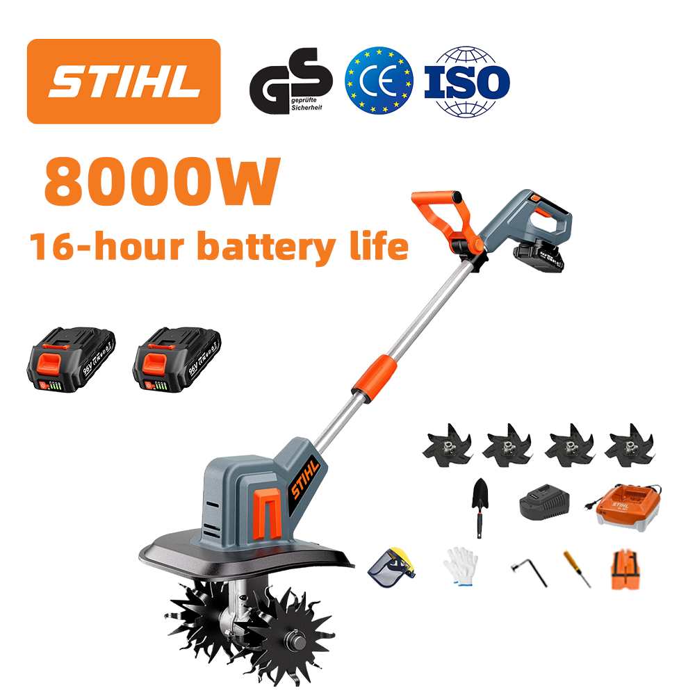 (Trajanje baterije: 16 sati) 8000W plug + 96V litijska baterija * 2 + brzi punjač * 1 + lopata * 1 + nož ​​pluga * 4 + razni dodaci